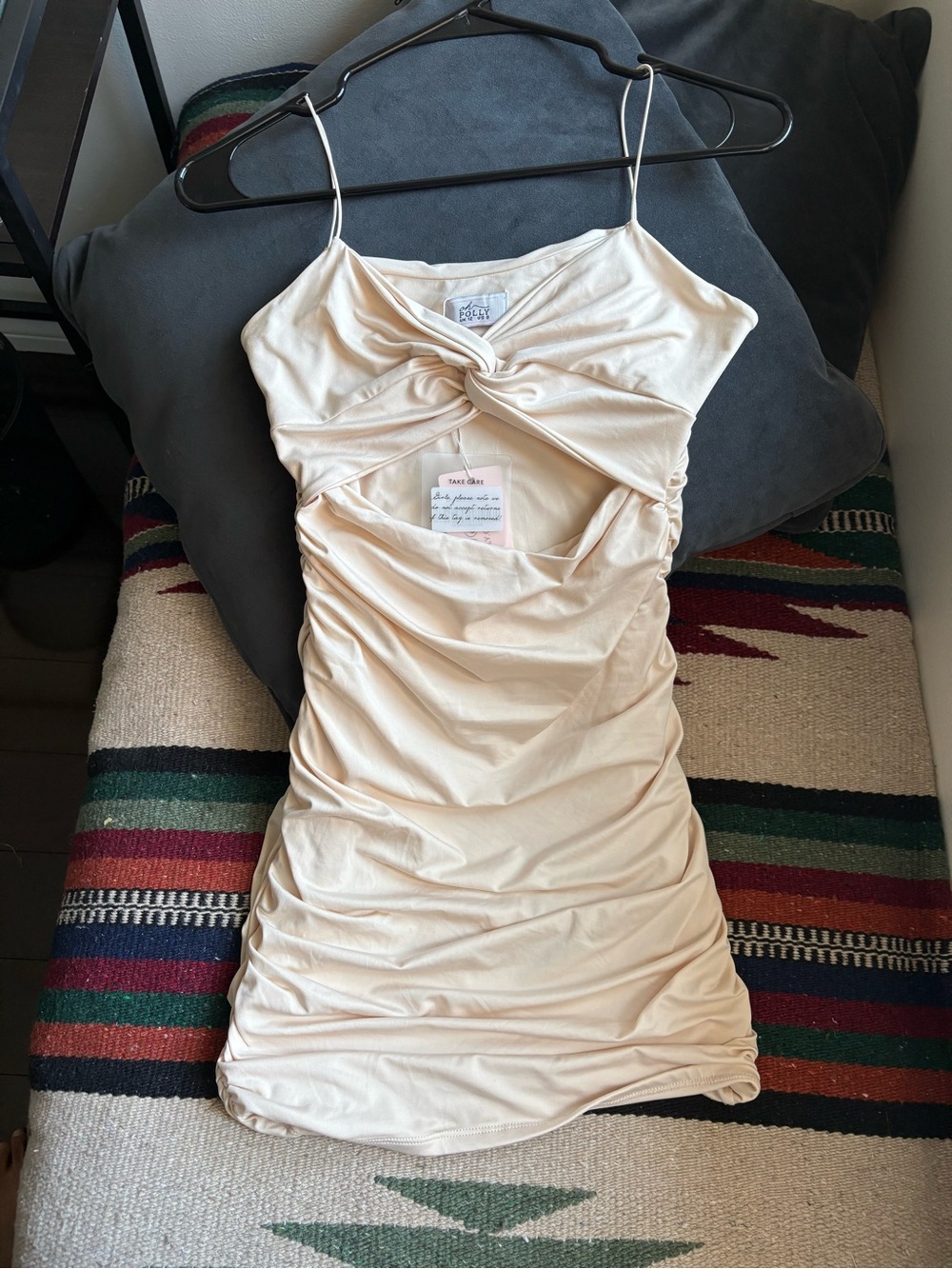 Cutout Twist Bodice Ruched Mini Dress - Picture 2 of 5